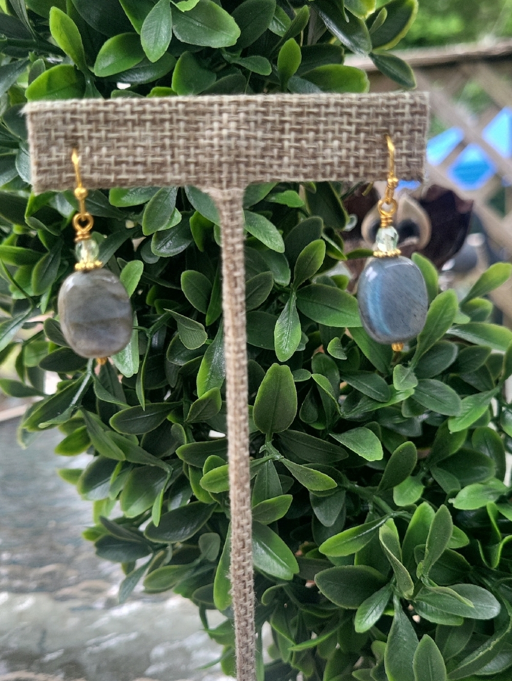 Handmade Labradorite Dangle Drop Earrings